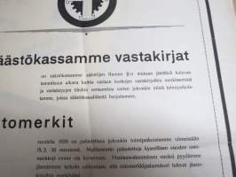 Osuusliike Työkansa.... vastakirjat / ostomerkit -mainosjuliste v. 1930