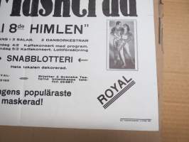 Skådespelarna vid  Svenska Teatern Pensionskassa - Gala Maskerad -mainosjuliste 1939