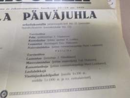 Kesäjuhla (Juhannusjuhla) Savonlinna 1939 -mainosjuliste / ilmoitus
