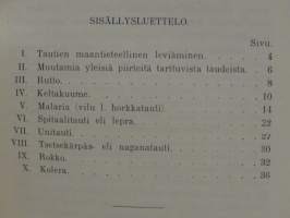 Piirteitä muutamista eri seuduilla maapalloa esiintyvistä tärkeimmistä taudeista