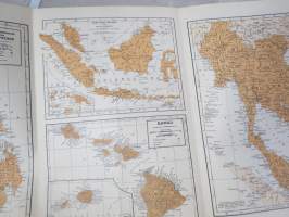 United Press UP War Map - Pacific Ocean - Japan / Hawaii / The World / Philippines... -sotatilannekartta, kartan avulla saattoi pysytellä perillä sotatilanteesta