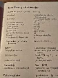Vidal  A 600 pakettiauton ohjekirja.