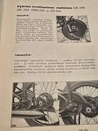 Zundapp käyttöohjeet moottoripyörille DB 200,300, DBK 250, DS 350, K 500, KS 500 ja KS 600.