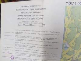 Helsinki matkailijakartta 1960 Turistkarta, Tourist map, Carte touristique, Turistenkarte -map