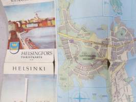 Helsinki matkailijakartta 1960 Turistkarta, Tourist map, Carte touristique, Turistenkarte -map