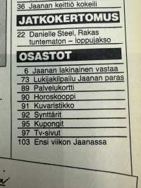 Jaana 1983 nr 39, Täältä tullaan Amerikka (Manu ja Tellervo Koivisto), Herlinit, koko hovi kohisee (Diana), Niina Kesäniemi Japaniin, Rita Hayworth