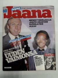 Jaana 1983 nr 40, Manun ja Tellervon Amerikka, Asta Seppälä, Prinsessa Caroline, Muotisyksy, Pauli Virta, Rita Hayworth