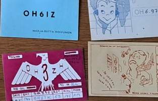 Radioamatöörikortti,  radioamatööriyhteyskortti DX-yhteyskortti   1970 luku  25 eril