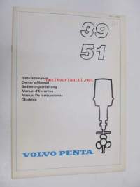 Volvo Penta 39, 51  perämoottorit -ohjekirja / instruktionsbok / owner&#039;s manual