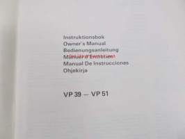 Volvo Penta 39, 51  perämoottorit -ohjekirja / instruktionsbok / owner&#039;s manual