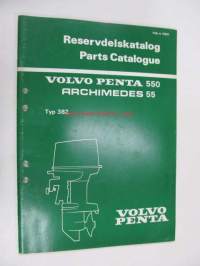 Volvo-Penta 550 Archimedes 55, typ 382 Reservdelskatalog, Parts Catalogue -varaosaluettelo