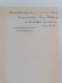 Sotasiirtolaisten laitoshuolto (signeerattu, tekijän omiste)
