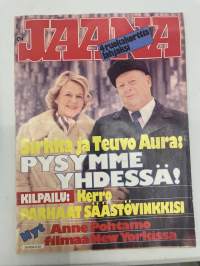 Jaana 1980 nr 2, Irja Ketonen, Annikki Saarela - parhaiten pukeutuneet, Sirkka ja Teuvo Aura, Alma Phil-Klee, Laulavat Ruohoset, Saara Pakkasvirta