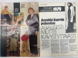 Jaana 1980 nr 2, Irja Ketonen, Annikki Saarela - parhaiten pukeutuneet, Sirkka ja Teuvo Aura, Alma Phil-Klee, Laulavat Ruohoset, Saara Pakkasvirta