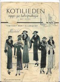 Kotilieden Kevät- ja kesäpukuja / Syys- ja talvipukuja 1934 nr 19 liite