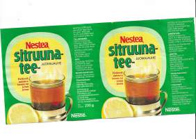 NESTEA sitruuna tee - tuote-etiketti 10x23 cm  ennen viivakoodia