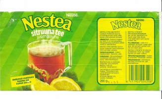 NESTEA sitruuna tee - tuote-etiketti 10x23 cm