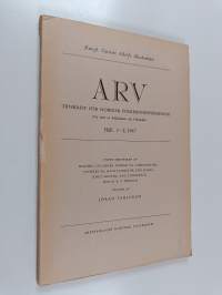 ARV Tidskrift för nordisk folkminnesforskning, häft. 1-2, 1947