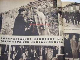 Suomen Kuvalehti 1942 nr 24 -kansikuvassa Mannerheim ja Hitler