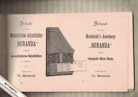 SCHULE für die Meinhold'sche Akkordzither - SCHOOL for the Meinhold's Autoharp Miranda.