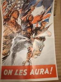 On les aura - Sodan lehdet dokumentti 42 -juliste, uustuotantoa / poster, reprint
