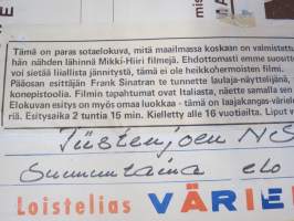 Kuoleman juna / Von Ryan´s Express, pääosissa Frank Sinatra, Trevor Howard, Raffaella Carra -elokuvajuliste, kiertueversio (Matti Piuhola)