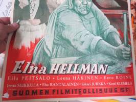 Pitkäjärveläiset, pääosissa Eila Peitsalo, Leena Häkinen, Irma Seikkula, Sakari Jurkka -elokuvajuliste, kiertueversio (Matti Piuhola)