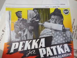Pekka ja Pätkä mestarimaalareina, pääosissa Esa Pakarinen, Masa Niemi, siiri Angerkoski -elokuvajuliste, kiertueversio