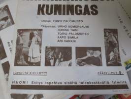Karmankolon kuningas, Hanna Taini, Urho Somersalo, Toivo Palomurto (myös ohjaus), Aapo Similä, Ari Vankia -elokuvajuliste, kiertueversio (Valta-Filmi elokuvakiertue)