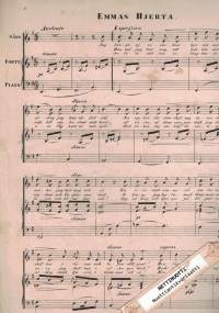 Twänne Sånger af F. Berndtson med Piano forte: Emmas hjerta - Roliga Frågor.