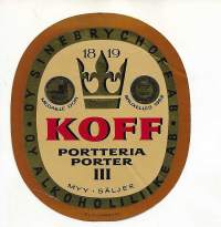 Sinerbrychoff portteria  III olutetiketti