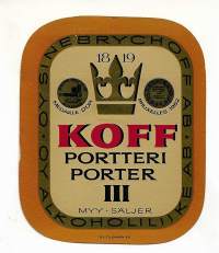 Sinerbrychoff portteria  III olutetiketti