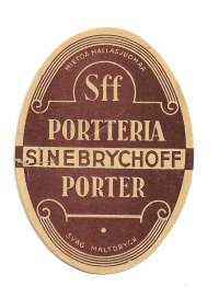 Sff Sinerbrychoff portteria  olutetiketti
