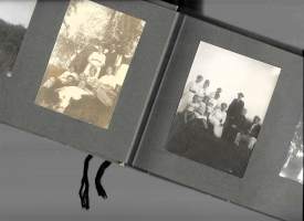 1910 luvun tyyliä n 50  kpl valokuva-albumi
