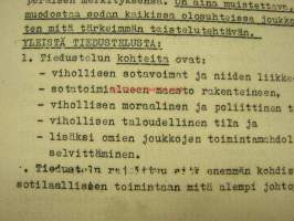 Tykistön tiedustelupalvelu - sotakokemuksiin perustuva opetusmonistesarja - Tykistökoulu / Kapteeni Esko Puronto 1945