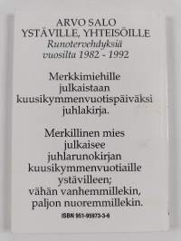 Ystäville, yhteisöille : runotervehdyksiä vuosilta 1982-1992