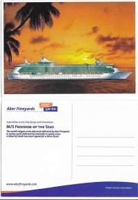 Freedom of the Seas - postikortti laivapostikortti kulkematon
