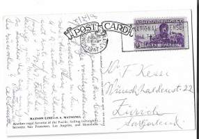 Mattson Line  postikortti  mainoskortti laivapostikortti kulkenut 1947
