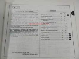 Honda Tiller FG200  Parts catalogue 1 -varaosaluettelo