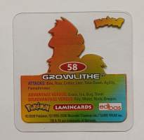 Pokemon Edibas Lamincards #58 Growlithe (English/2006)