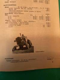 Maanviljeyskauppa Oy Hinnasto 1954