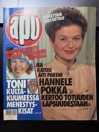 Apu 1992 nro 7, Hannele Pokka, Marjut Lukkarinen, Toni Nieminen