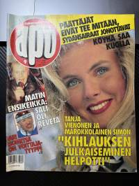 Apu 1992 nro 9, Tanja Vienonen ja Simon, Jari Isometsä, Matti Nykänen ensikeikka