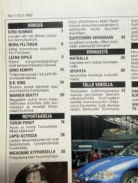 Apu 1992 nro 11, Miira, Nina Autio ja Tommy Rundgren, prinsessa Diana, Warren Beatty