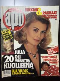Apu 1992 nro 13, Anne Pohtamo ja Peter Nygård, Eija Vilpas, Kaija Pohjola