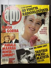 Apu 1992 nro 14, Raisa ja Gorba, Paavo Noponen, Nina Autio