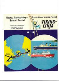 Vikinglinja Suomi - Ahvenanmaa - Ruotsi 1966  laiva-aikataulu   - aikataulu