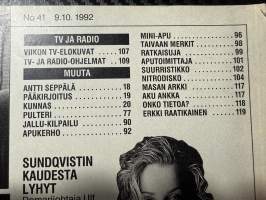 Apu 1992 nro 41, Eddie Murphy, Ami Aspelund, Kari Kuusamo, Christopher Wegelius, Kozlov