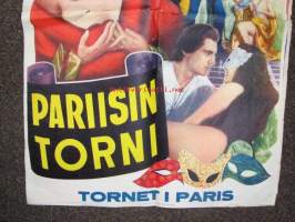 Pariisin torni / Tornet i Paris -elokuvajuliste, Silvana Pampanini, Pierre Brasseur, ohjaus Abel Gance