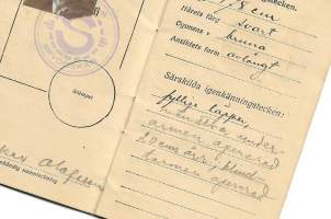 Skyddskårs medlemsbok Karis 1919